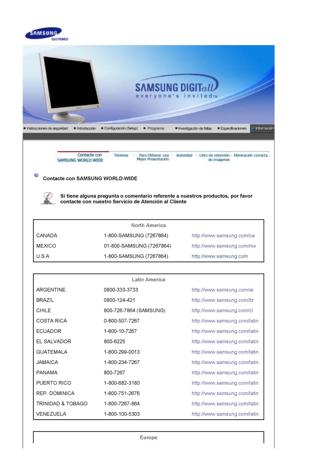 Samsung 193P plus, 173P PLUS manual North America 