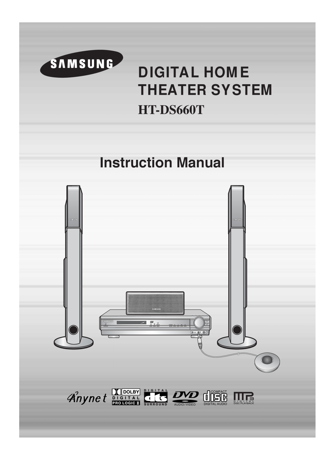 Samsung 20051111103302296 instruction manual Digital Home Theater System, Instruction Manual, HT-DS660T 