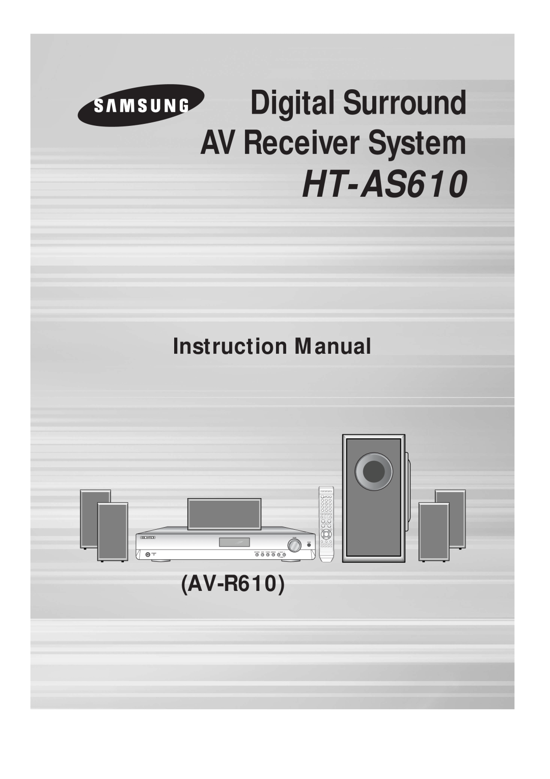 Samsung AV-R610, 20060510083254531, AH68-01853S manual HT-AS610, Digital Surround AV Receiver System 