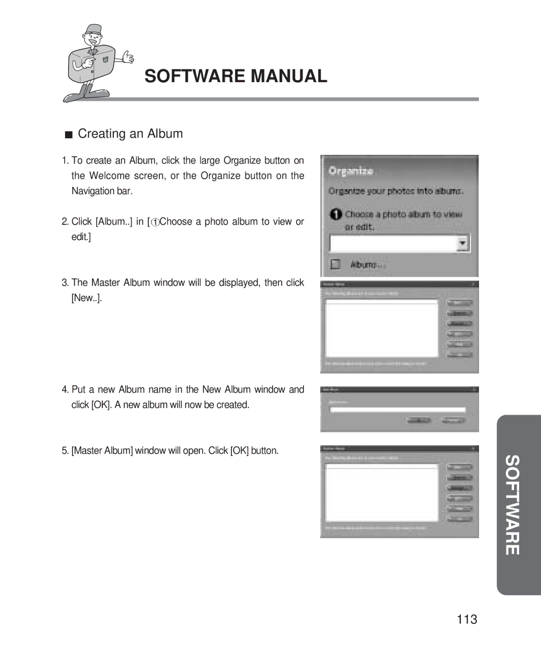 Samsung 201 manual Creating an Album, 113 