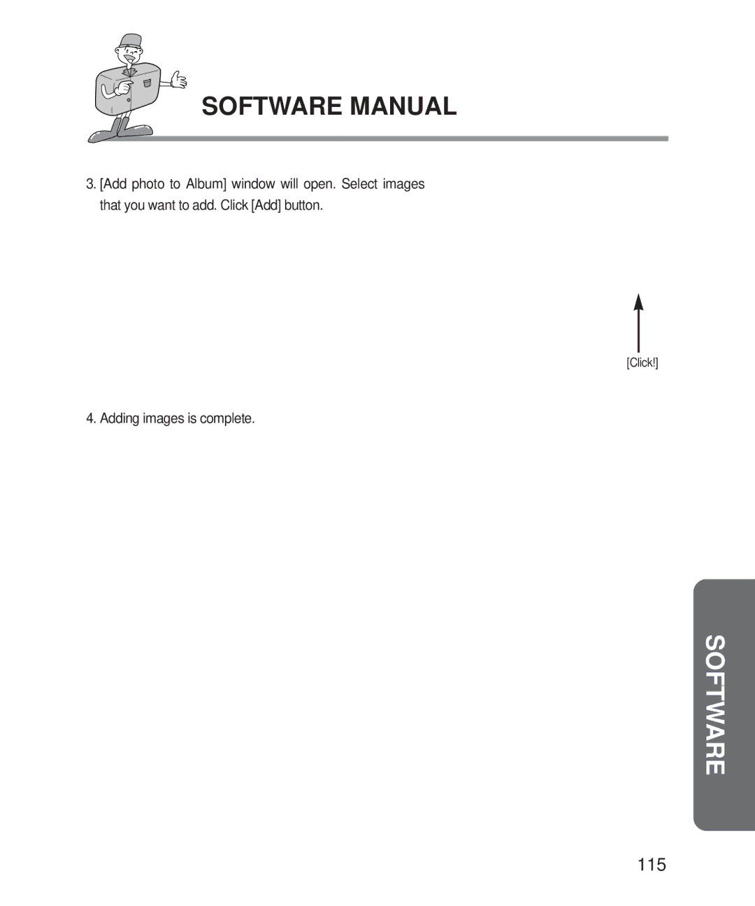 Samsung 201 manual 115, Adding images is complete 