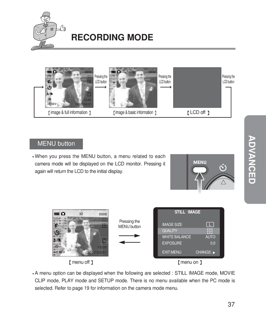 Samsung 201 manual Menu button, Image & full information Image & basic information 