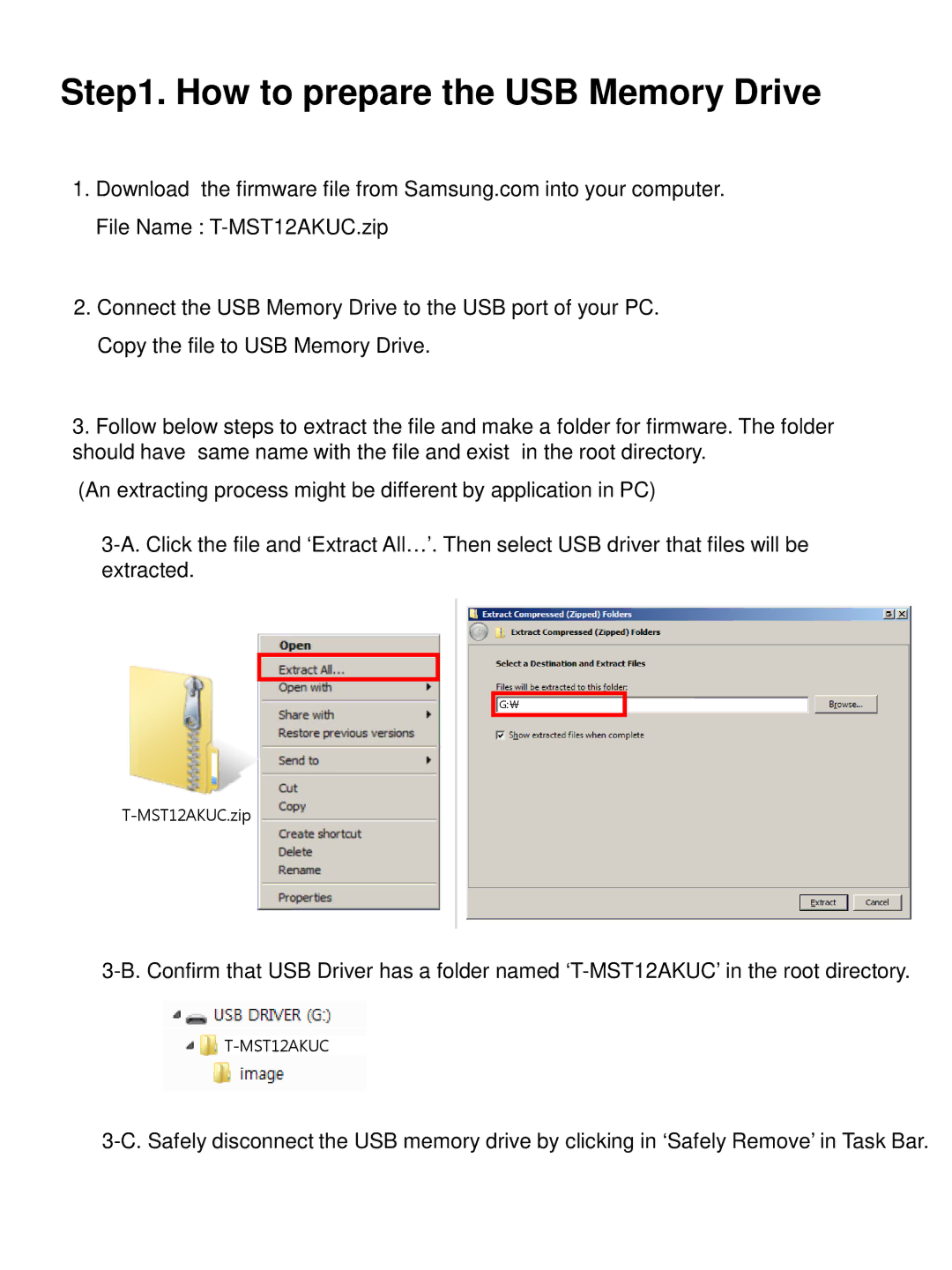 Samsung 2013 manual How to prepare the USB Memory Drive 