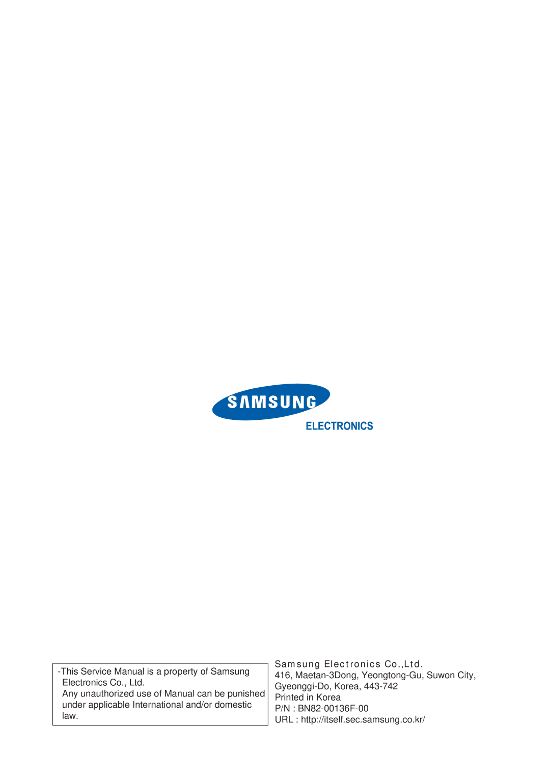 Samsung 203B service manual 