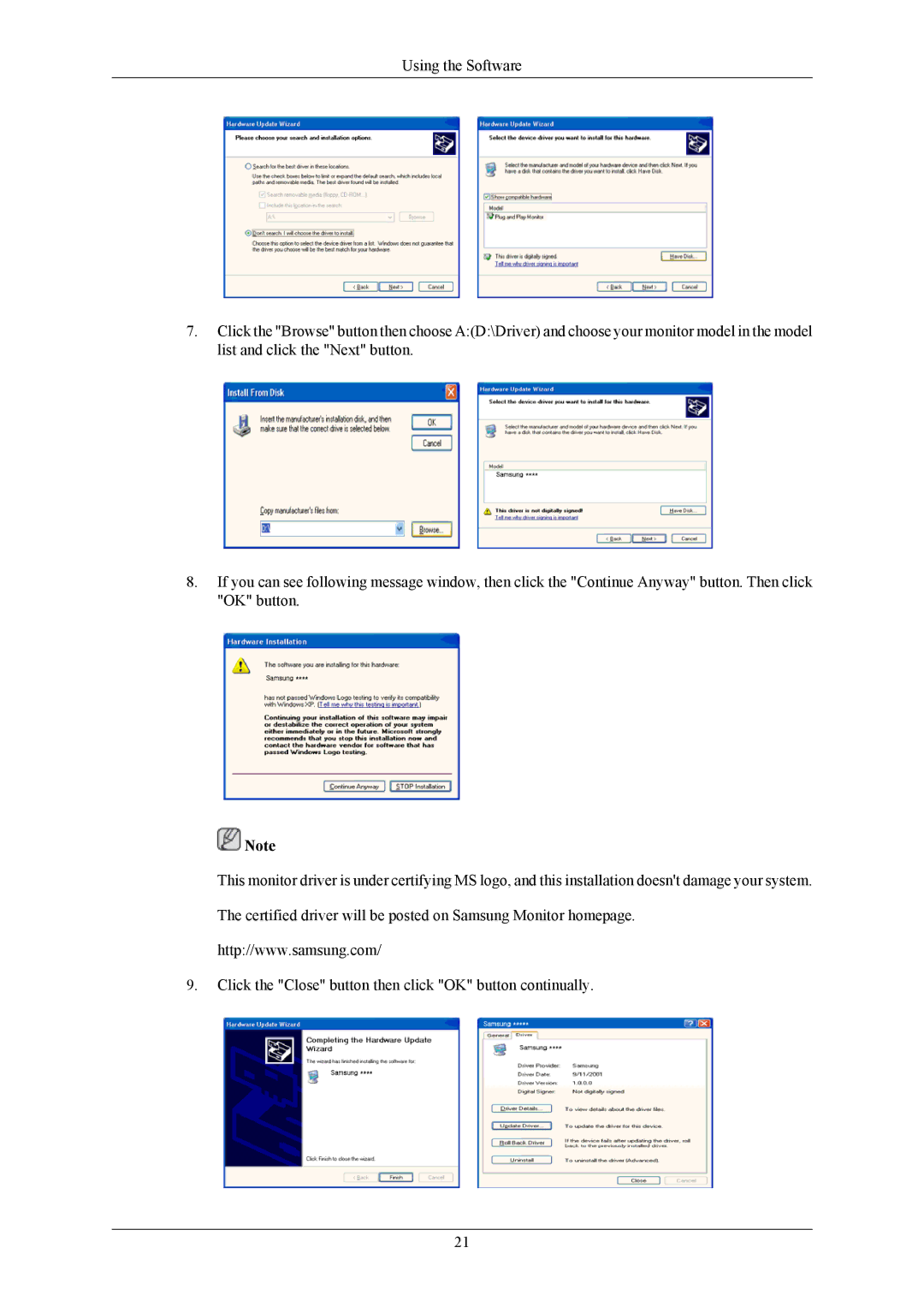 Samsung 2043NWX user manual 