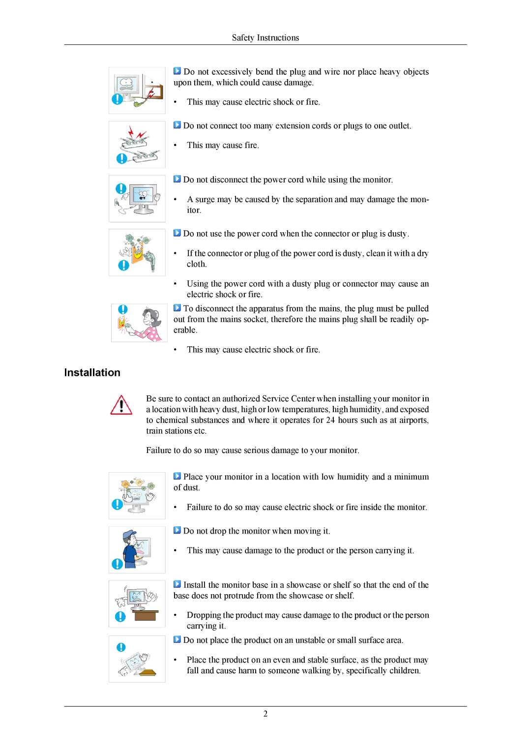 Samsung 2043NWX user manual Installation 