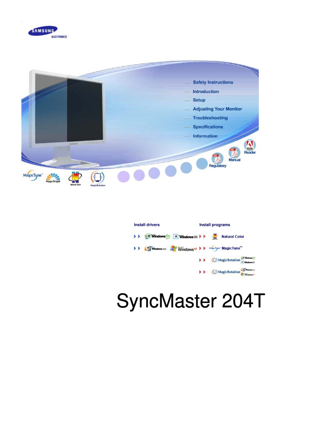 Samsung manual SyncMaster 204T 