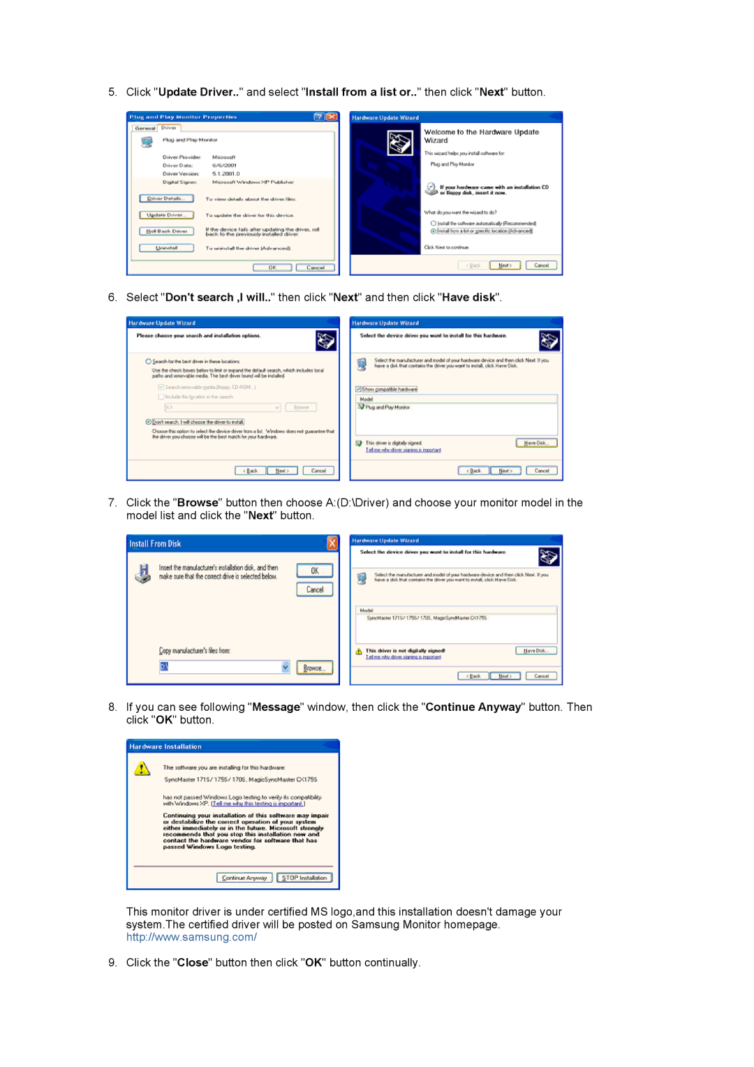 Samsung 204TS manual 