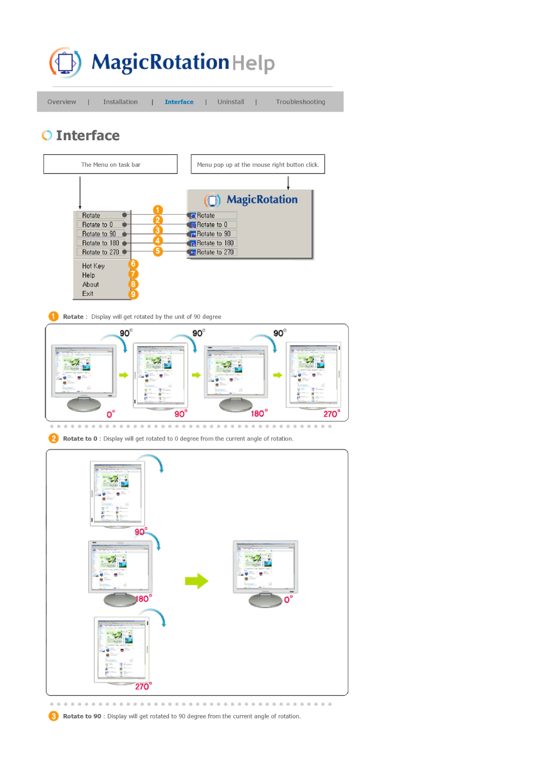 Samsung 204TS manual Interface 