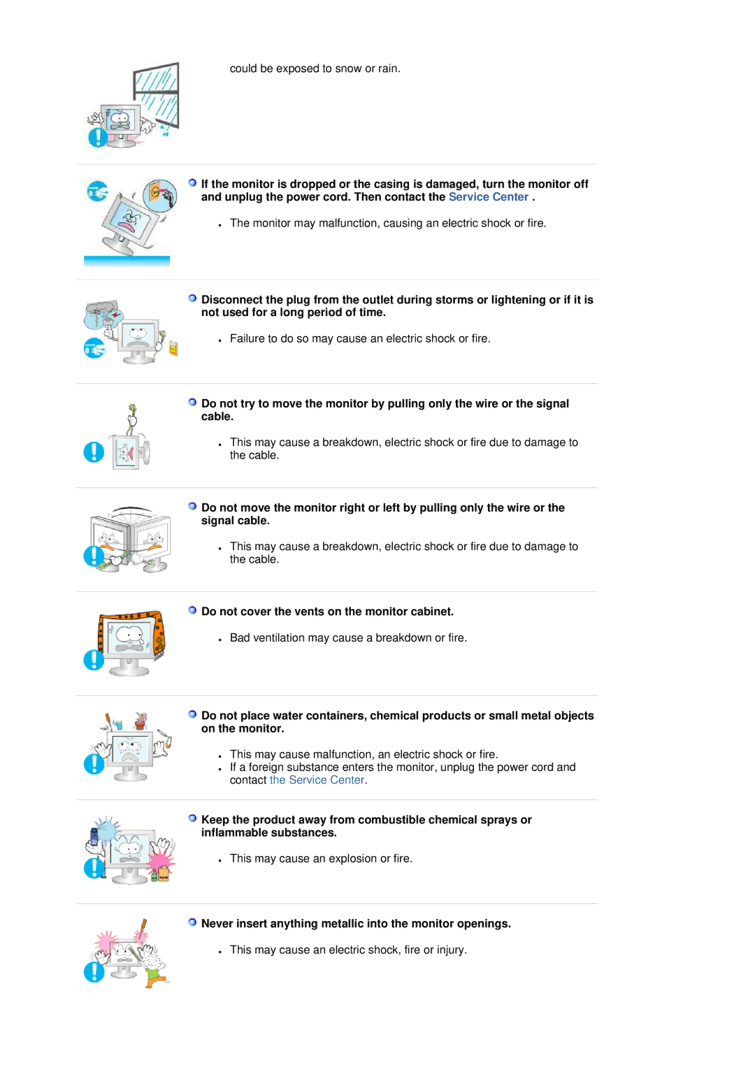 Samsung 204BW, 205BW, 205BW, 204BW manual Do not cover the vents on the monitor cabinet 