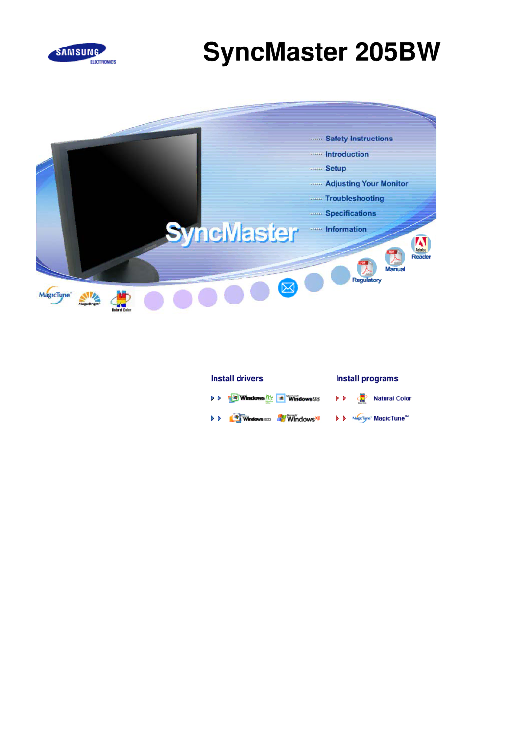 Samsung manual SyncMaster 205BW 