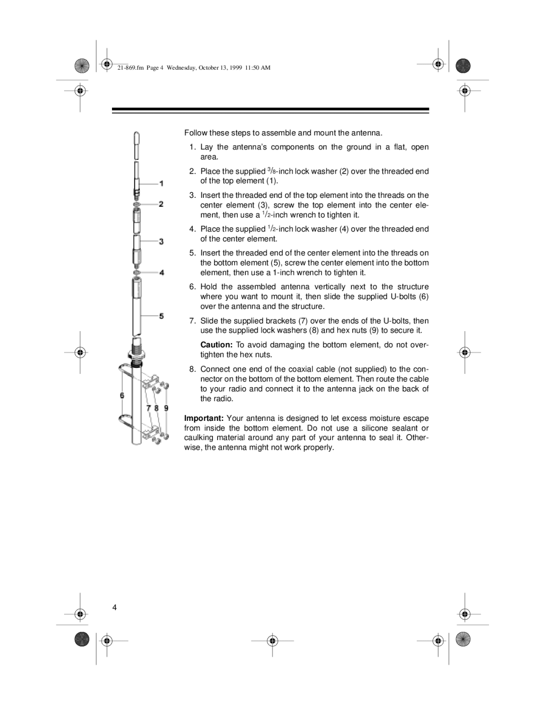 Samsung 21-869 manual Fm Page 4 Wednesday, October 13, 1999 1150 AM 