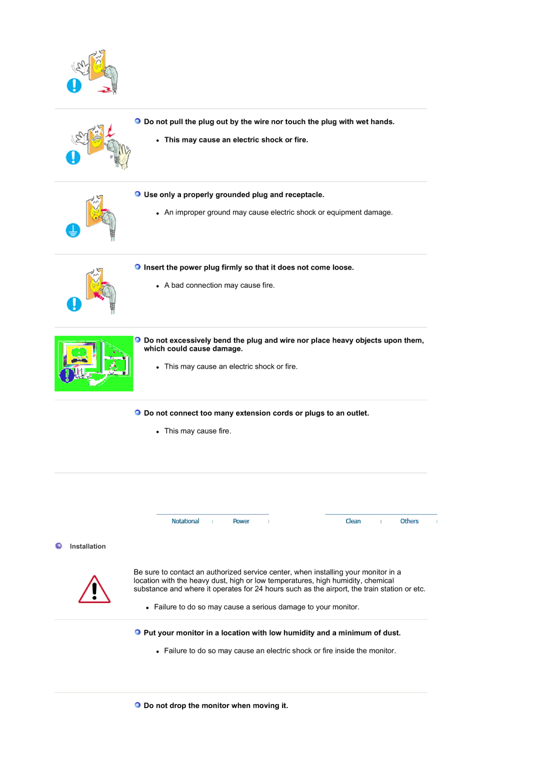 Samsung 215TW manual Insert the power plug firmly so that it does not come loose 