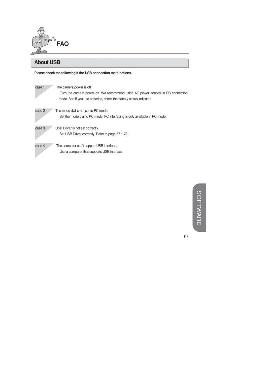 Samsung 220 SE manual Faq, About USB 