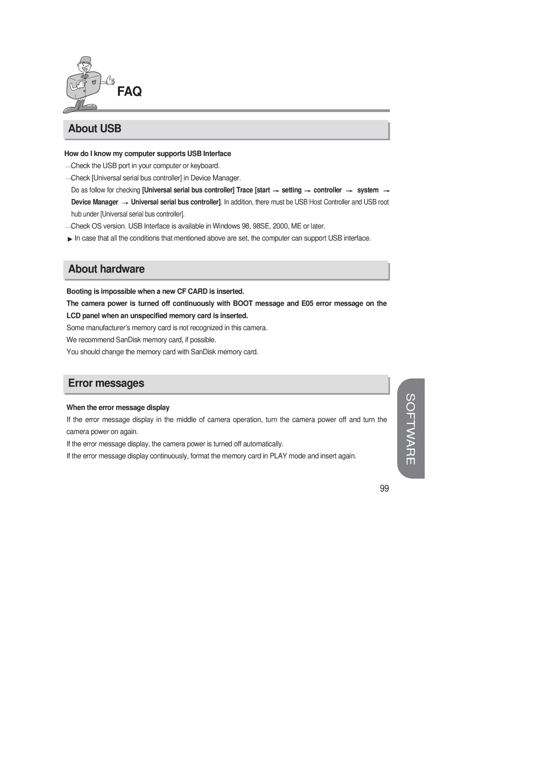 Samsung 220 SE manual About hardware, Error messages, How do I know my computer supports USB Interface 