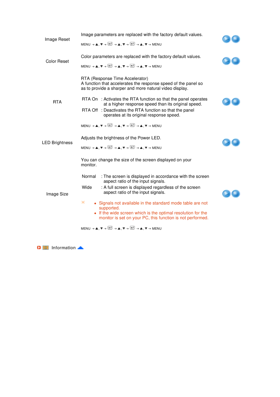 Samsung 2232GWPlus, 2032GWPlus, 2232BWPlus, 2032BWPlus, 2032GWPlus, 2232GWPlus, 2032BWPlus, 2232BWPlus manual Information 