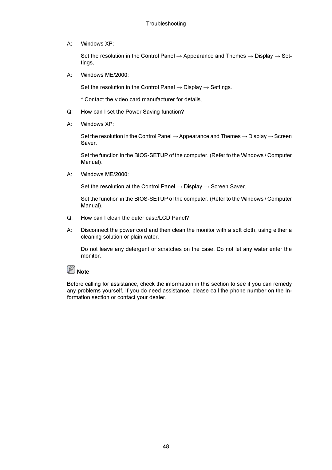 Samsung 2233BW, 2233GW user manual 