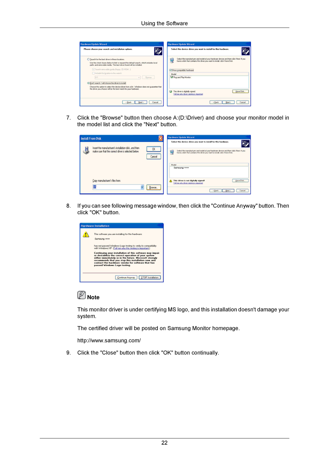 Samsung 8110, 2233GW user manual 