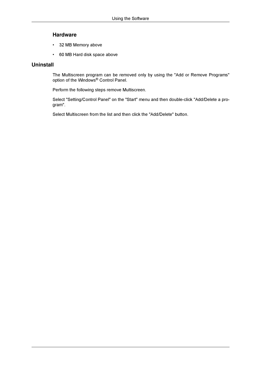 Samsung 2033SN, 2233SN user manual MB Memory above MB Hard disk space above 