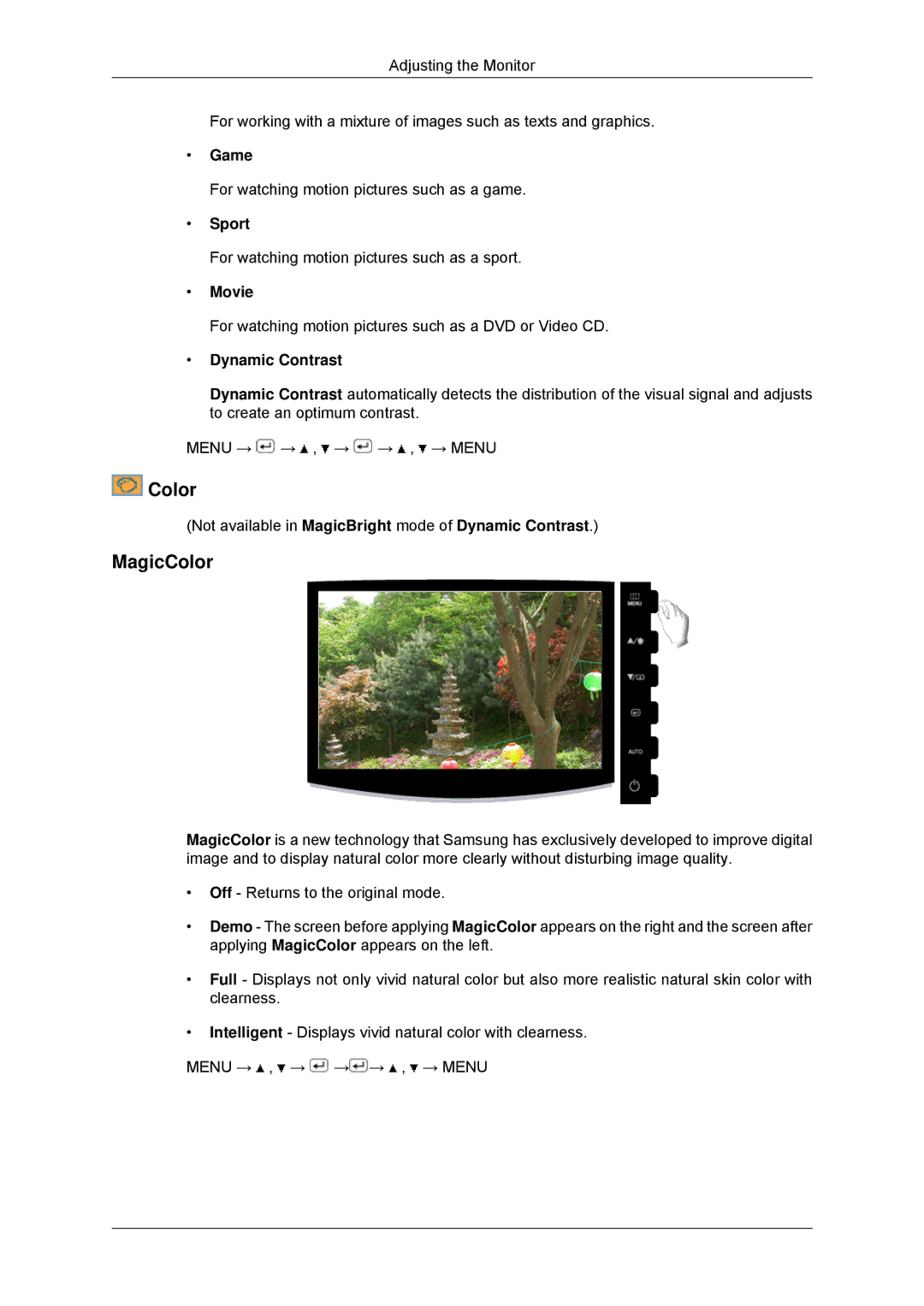 Samsung 2233SN, 2033SN user manual MagicColor 