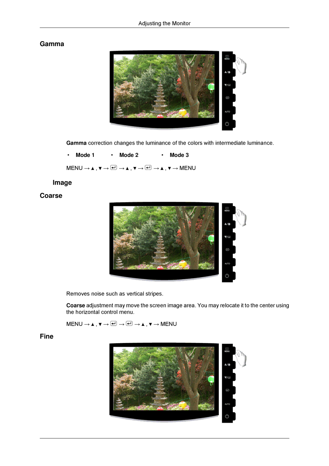 Samsung 2033SN, 2233SN user manual Gamma, Mode 1 Mode 2 Mode 