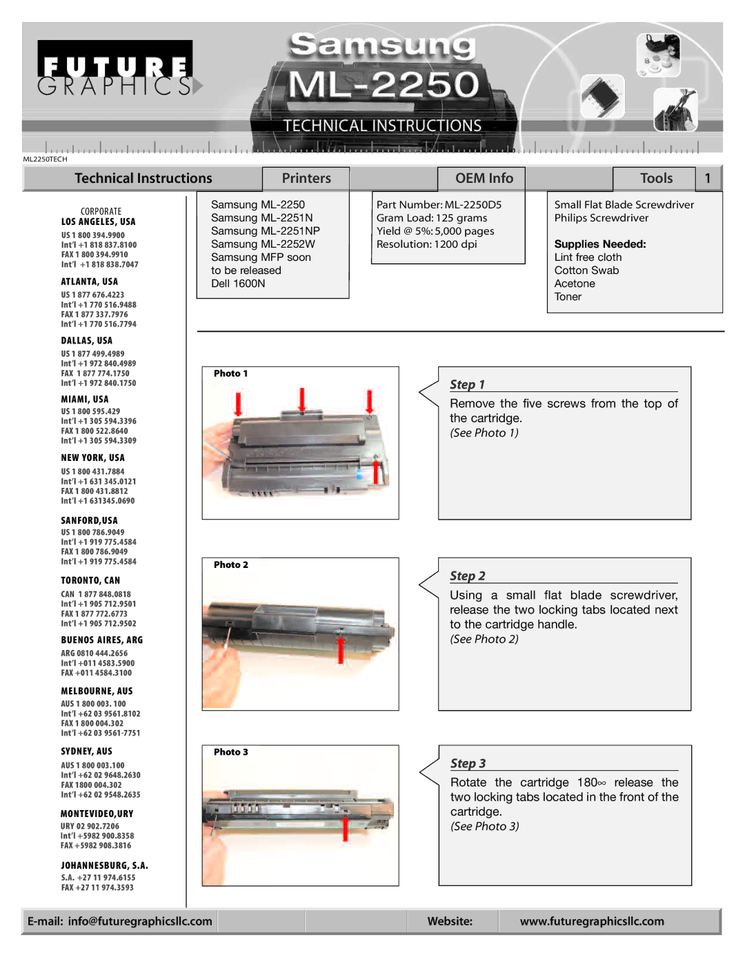 Samsung 2250 manual Printers OEM Info Tools 