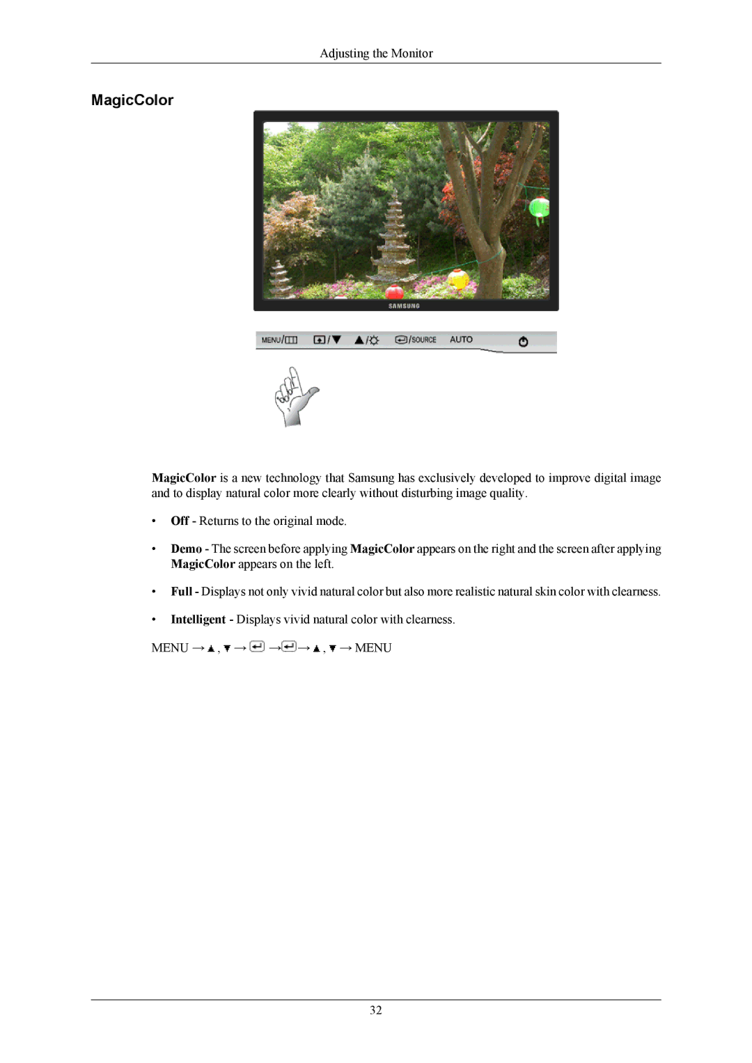 Samsung 2253BW, 2253LW user manual MagicColor 