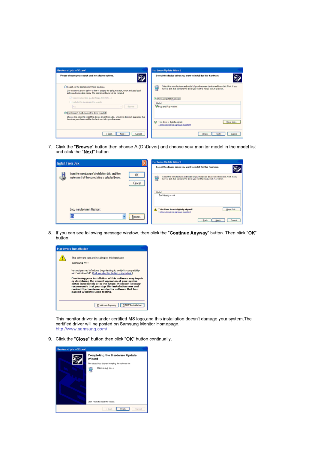 Samsung 225MD manual 