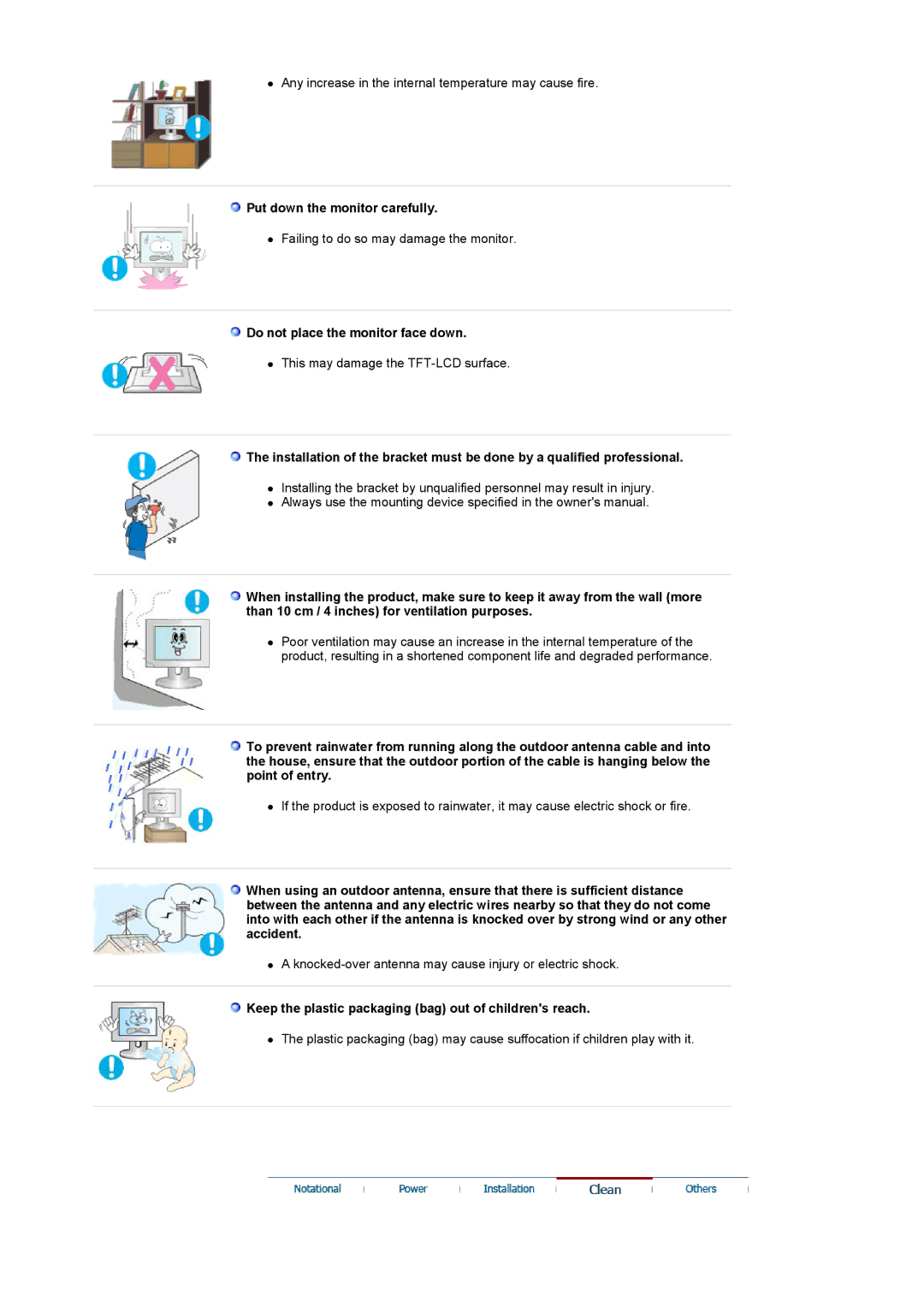 Samsung 225MD manual Put down the monitor carefully, Do not place the monitor face down 