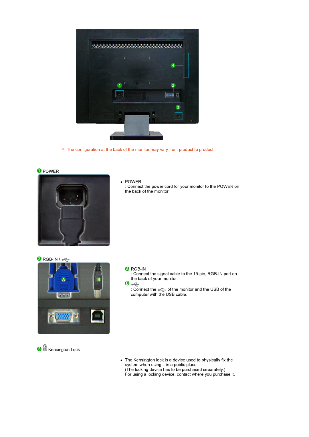 Samsung 225UN quick start Power 