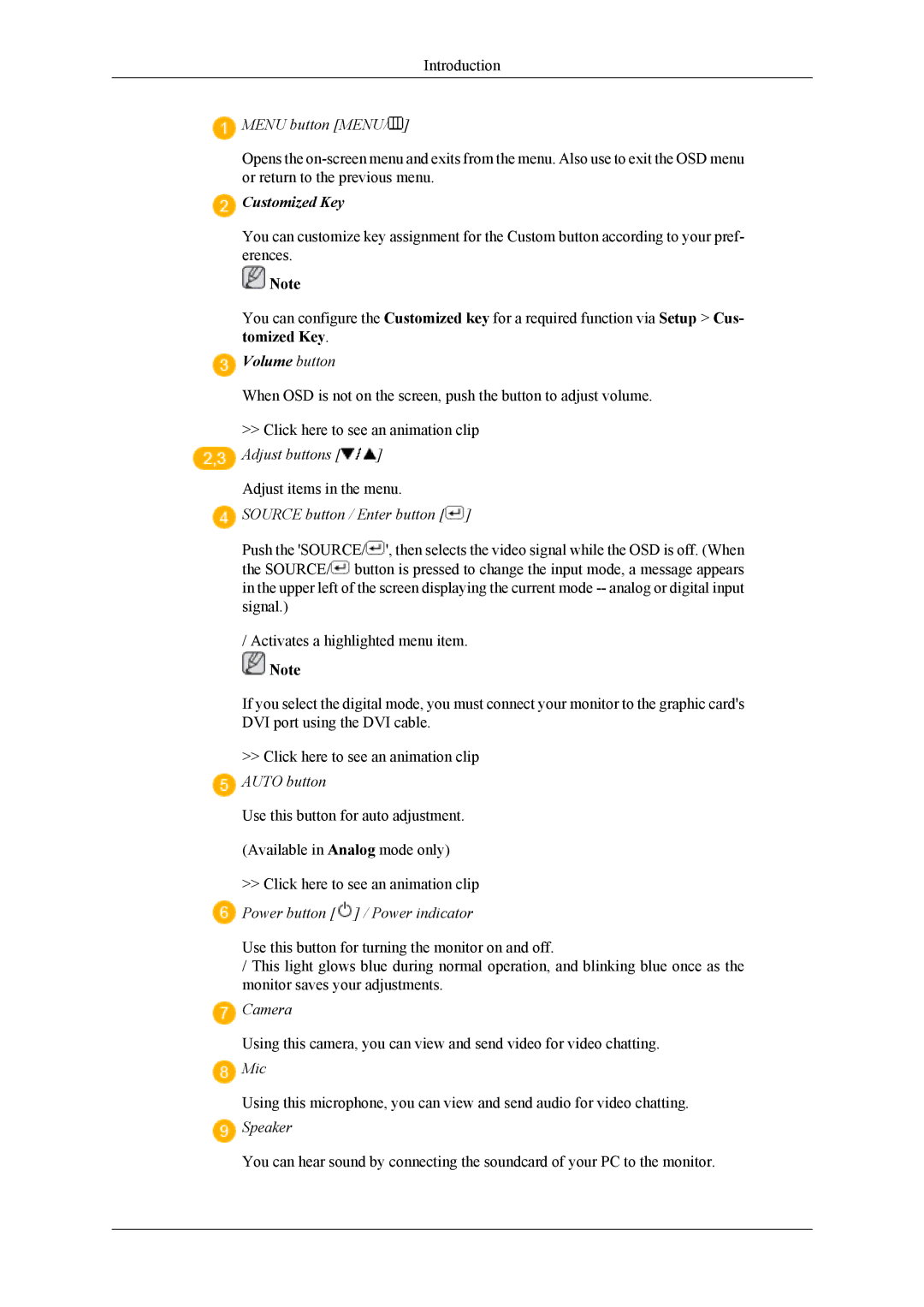 Samsung 2263DX user manual Customized Key 