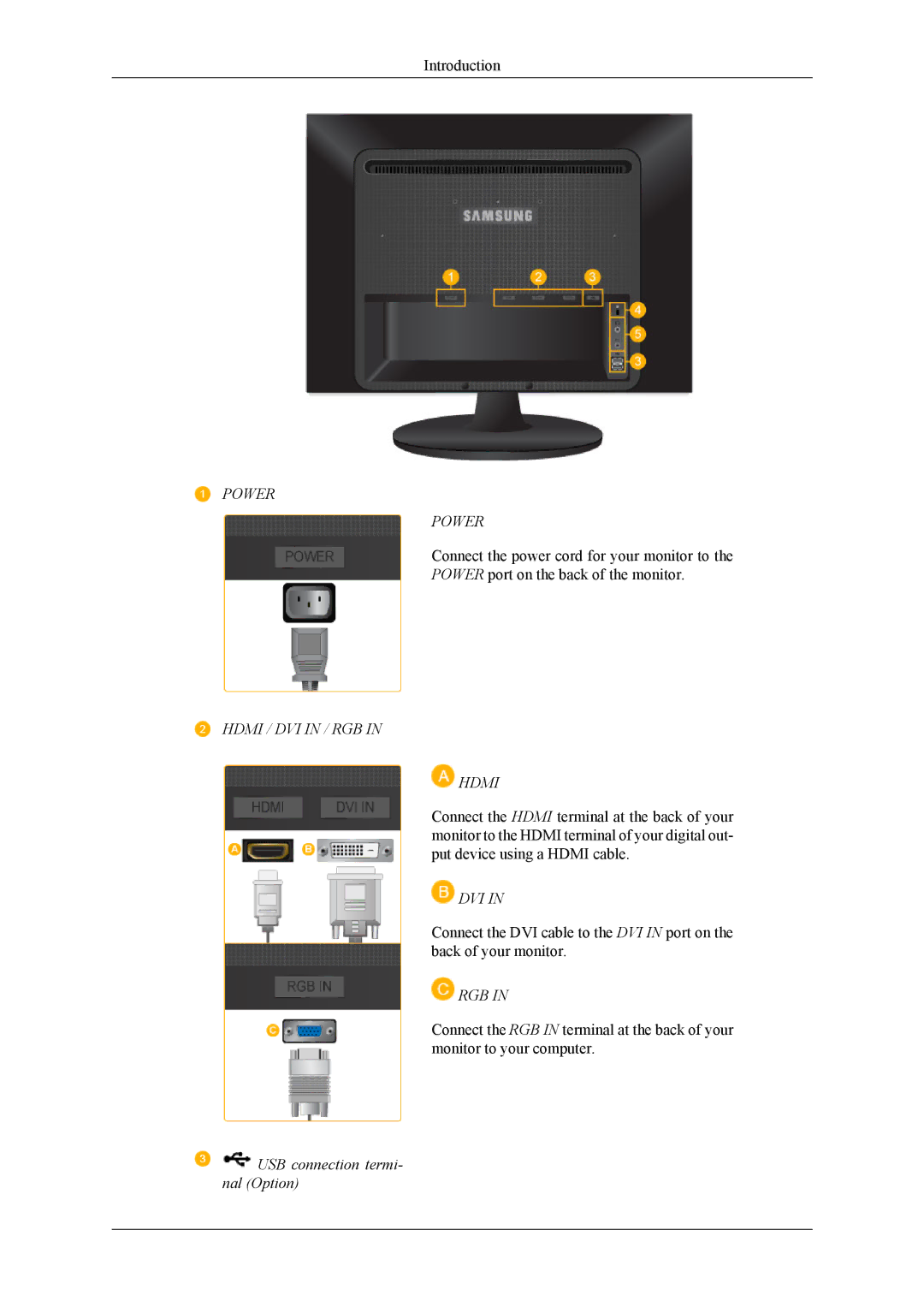 Samsung 2263DX user manual Power 