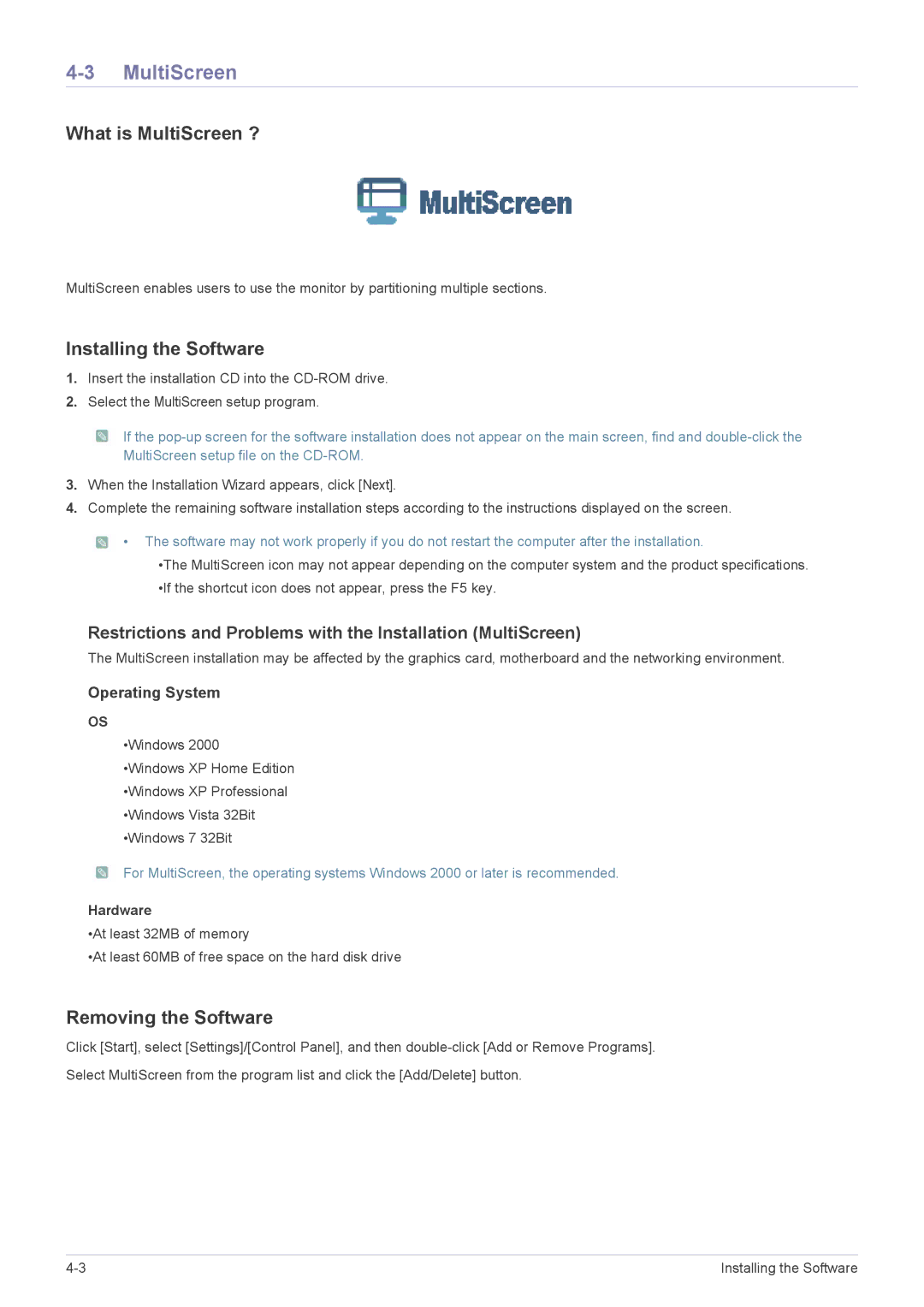 Samsung 2333TN user manual What is MultiScreen ? 