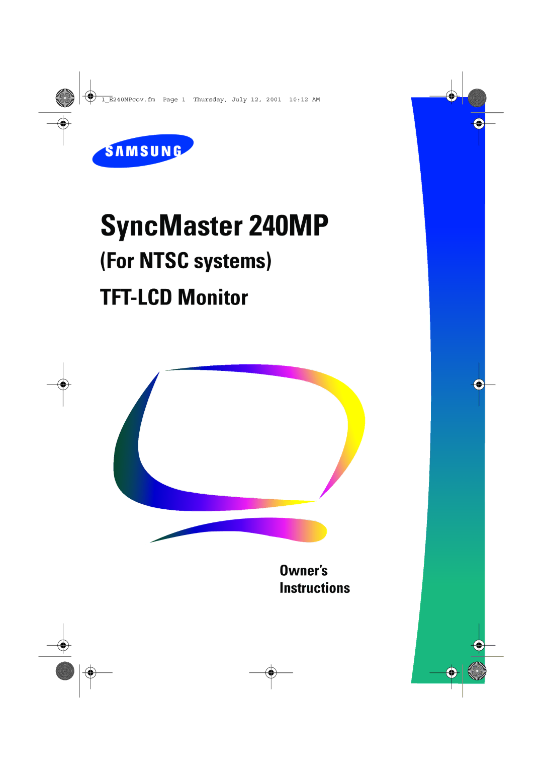 Samsung manual SyncMaster 240MP 