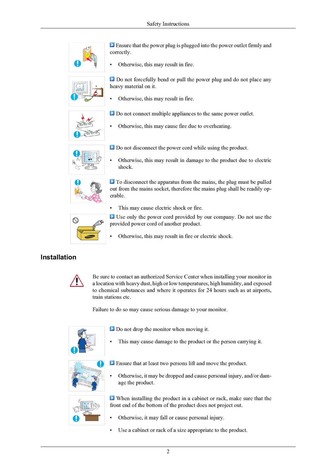 Samsung 2433BW user manual Installation 