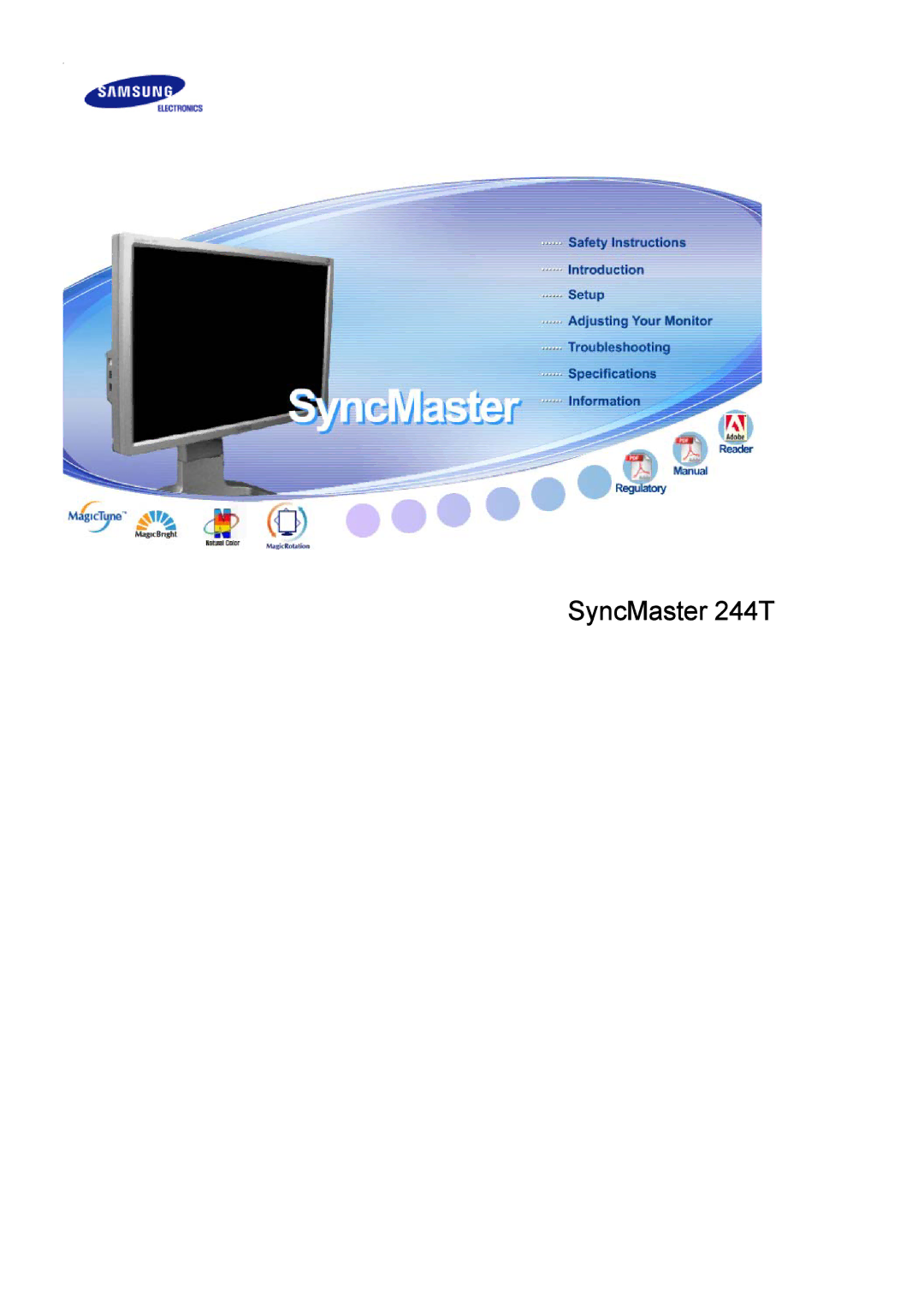 Samsung manual SyncMaster 244T 