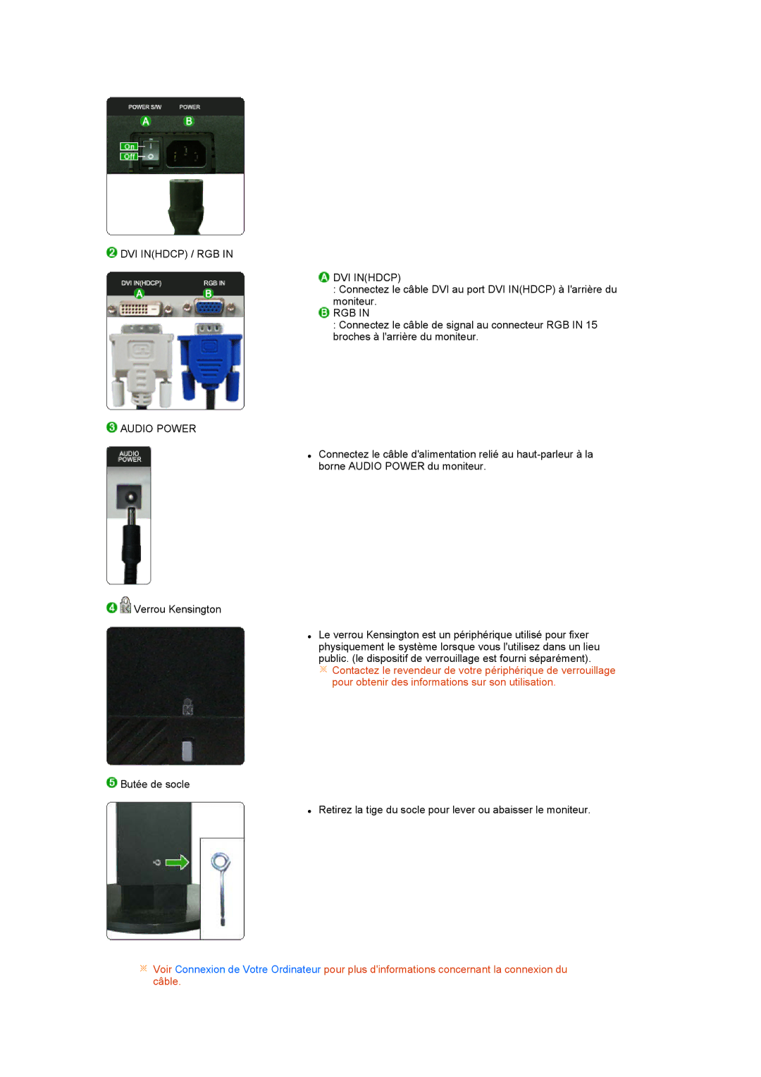 Samsung 245B manual DVI Inhdcp / RGB 