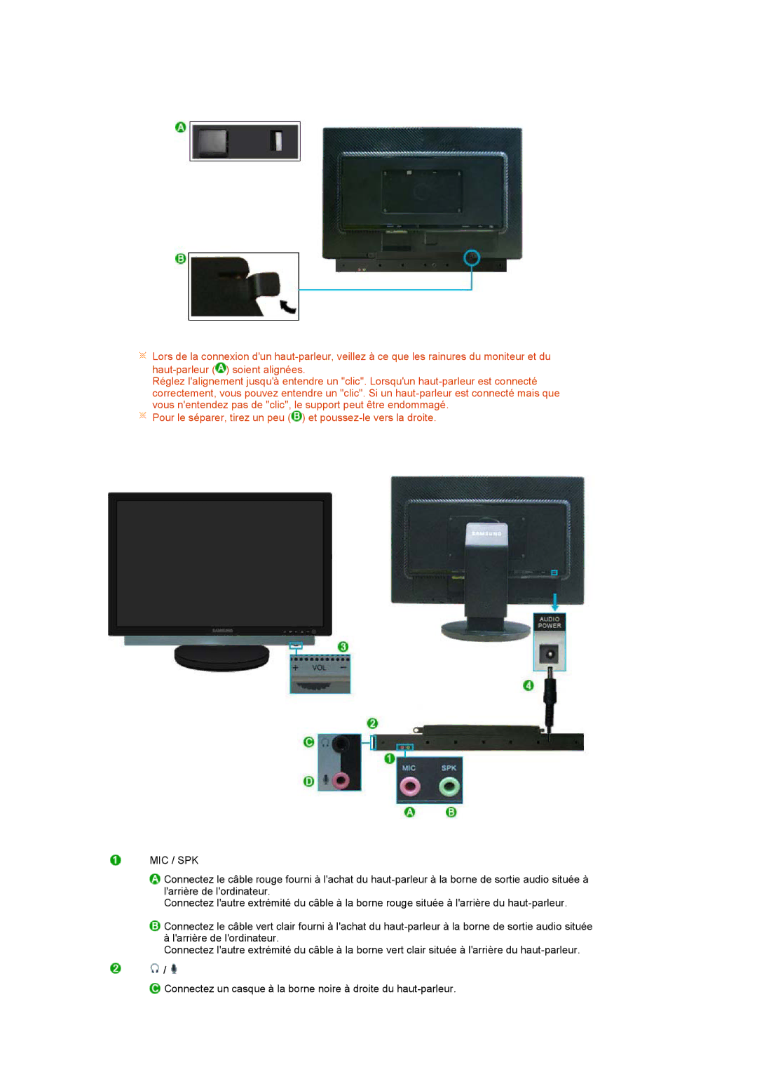 Samsung 245B manual Mic / Spk 