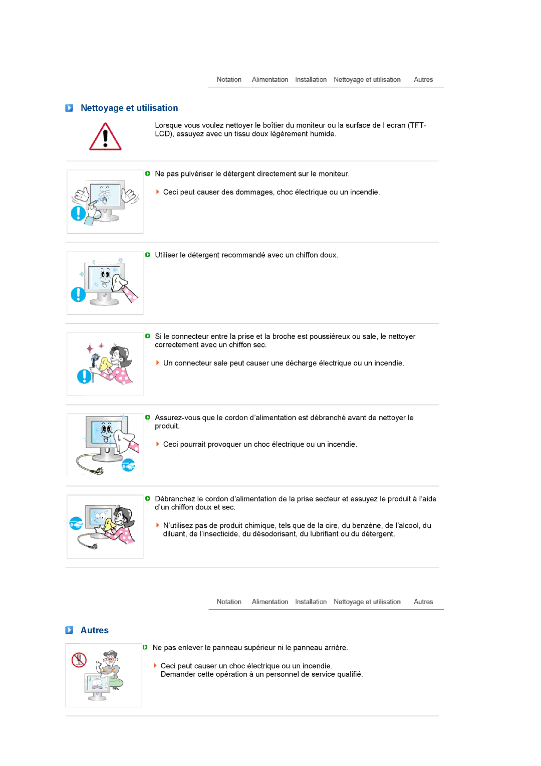 Samsung 245B manual Nettoyage et utilisation, Autres 