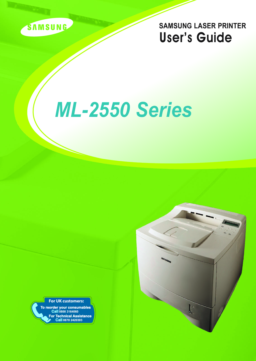 Samsung manual ML-2550 Series 