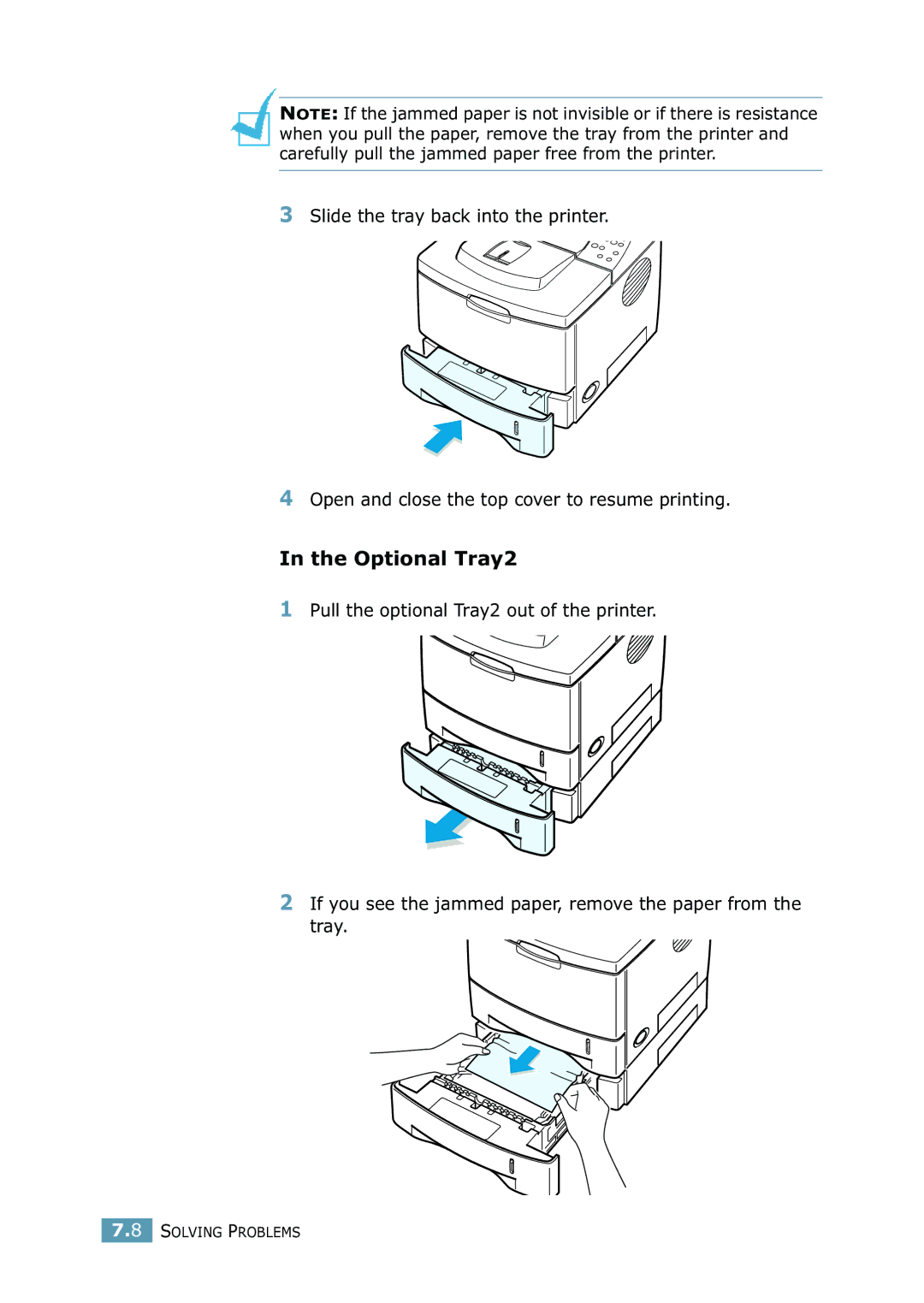 Samsung 2550 manual Optional Tray2 