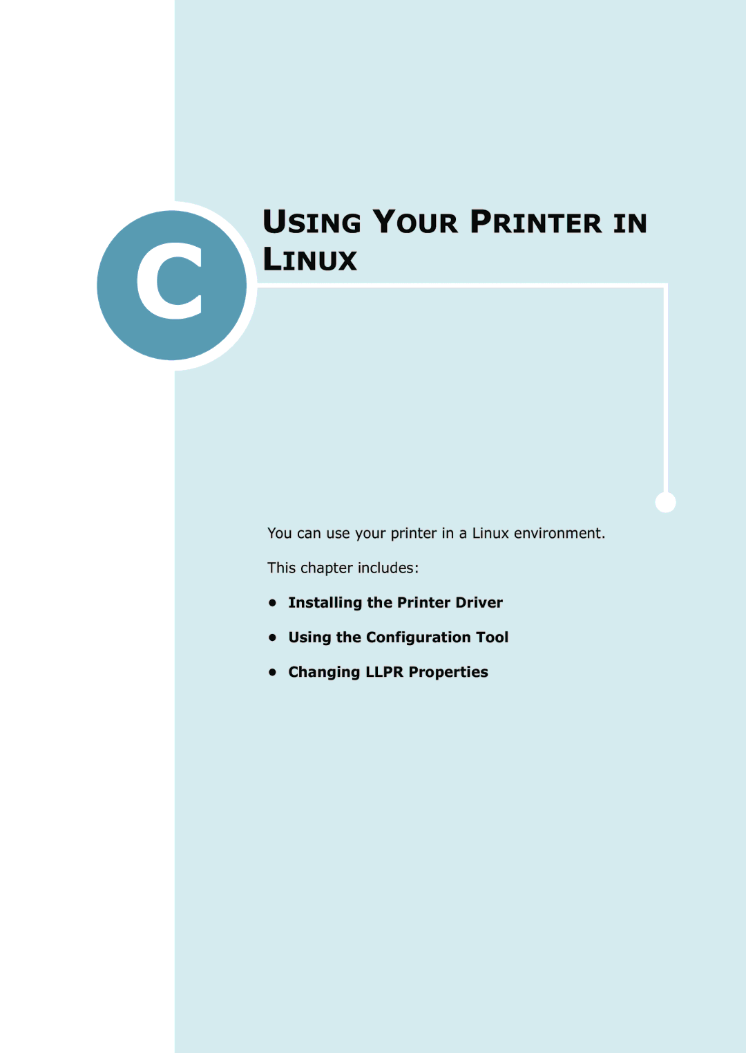 Samsung 2550 manual Using Your Printer Linux 