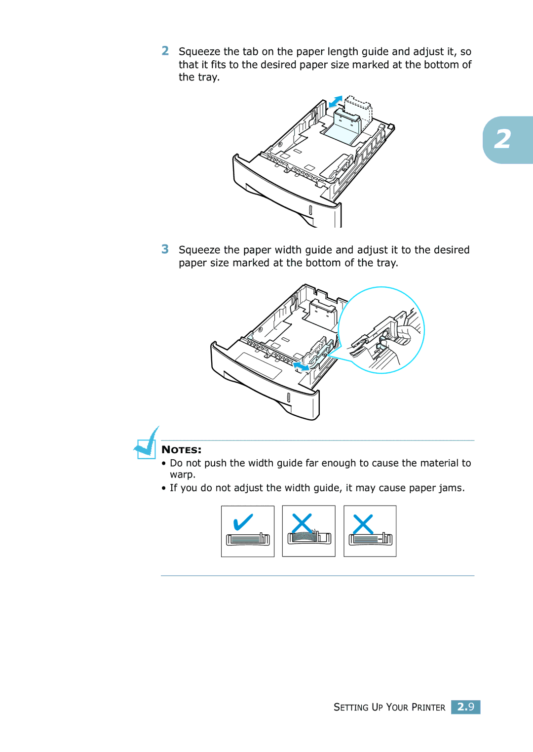 Samsung 2550 manual Setting UP Your Printer 