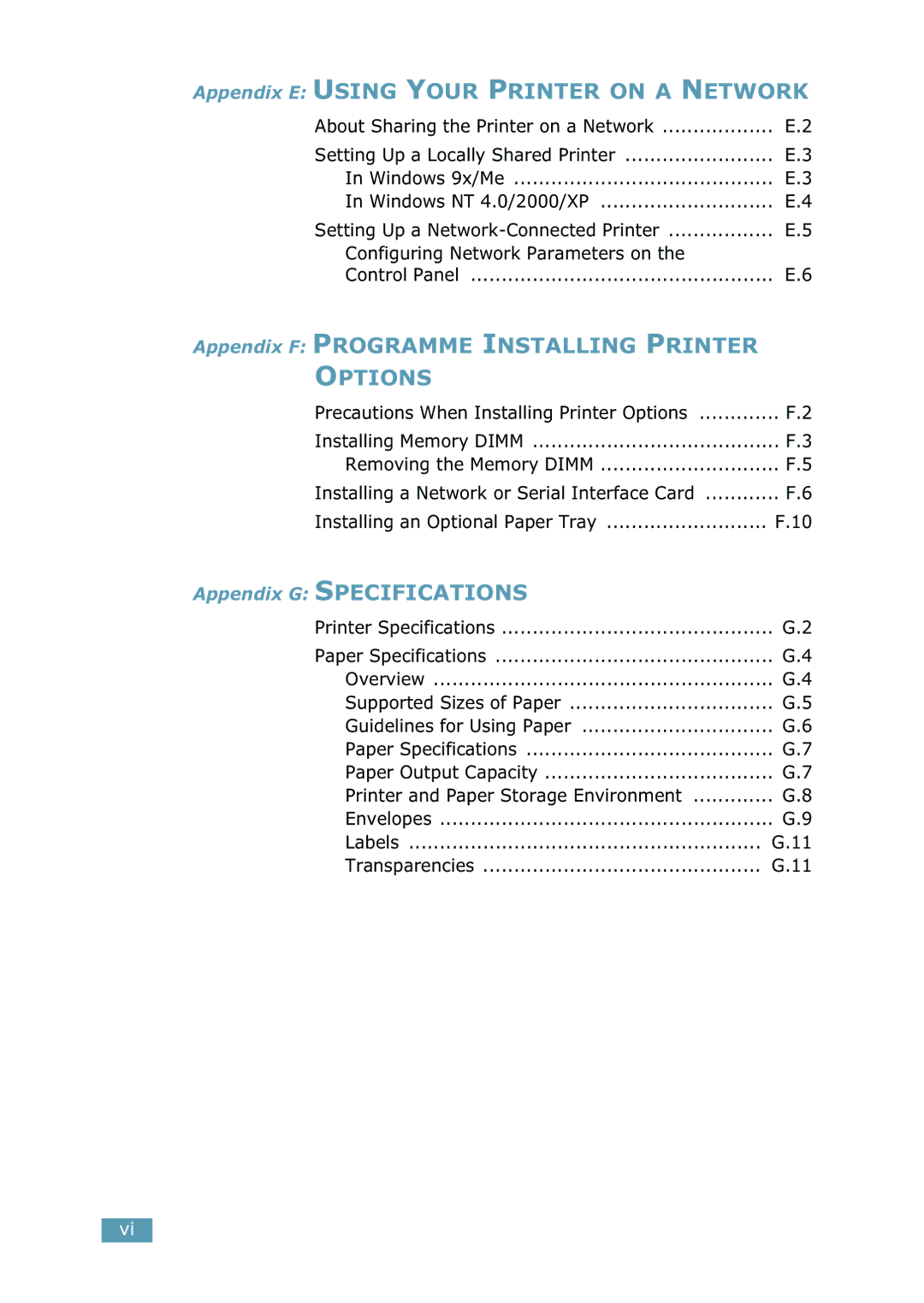 Samsung 2550 manual Windows 9x/Me Windows NT 4.0/2000/XP, Configuring Network Parameters on Control Panel 