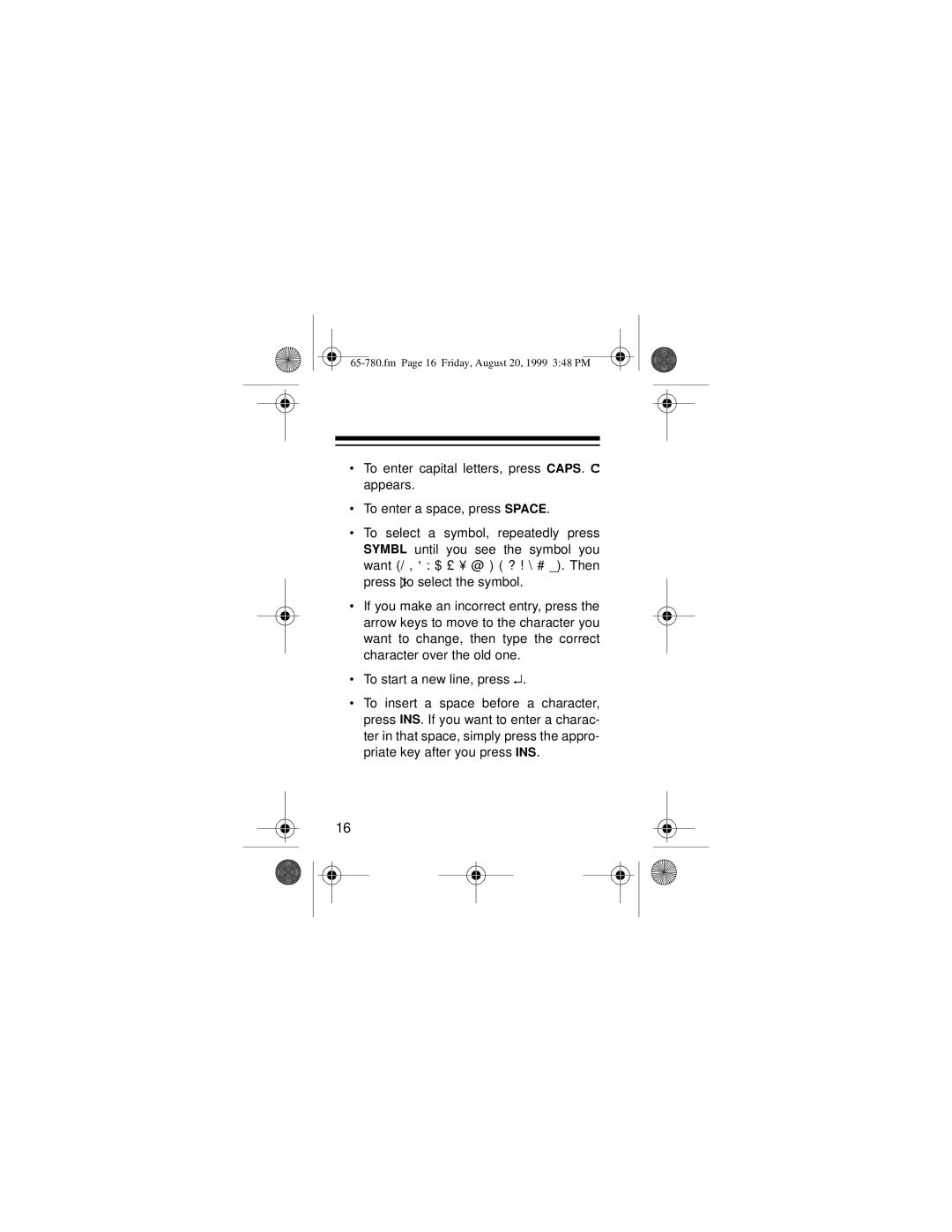 Samsung 256K owner manual Fm Page 16 Friday, August 20, 1999 348 PM 