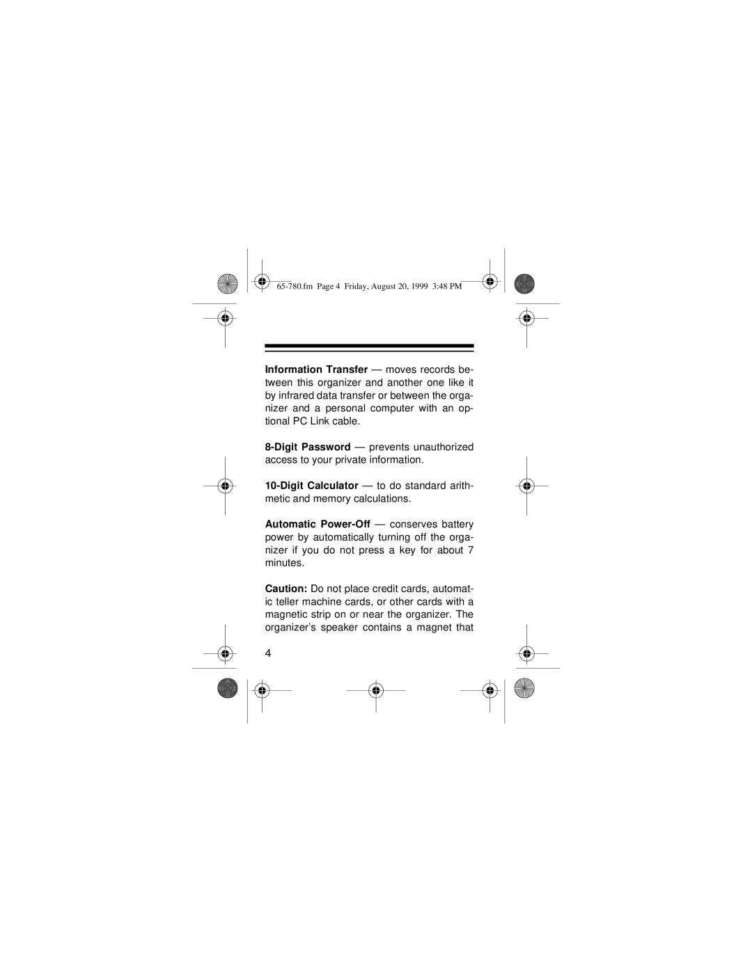 Samsung 256K owner manual Fm Page 4 Friday, August 20, 1999 348 PM 