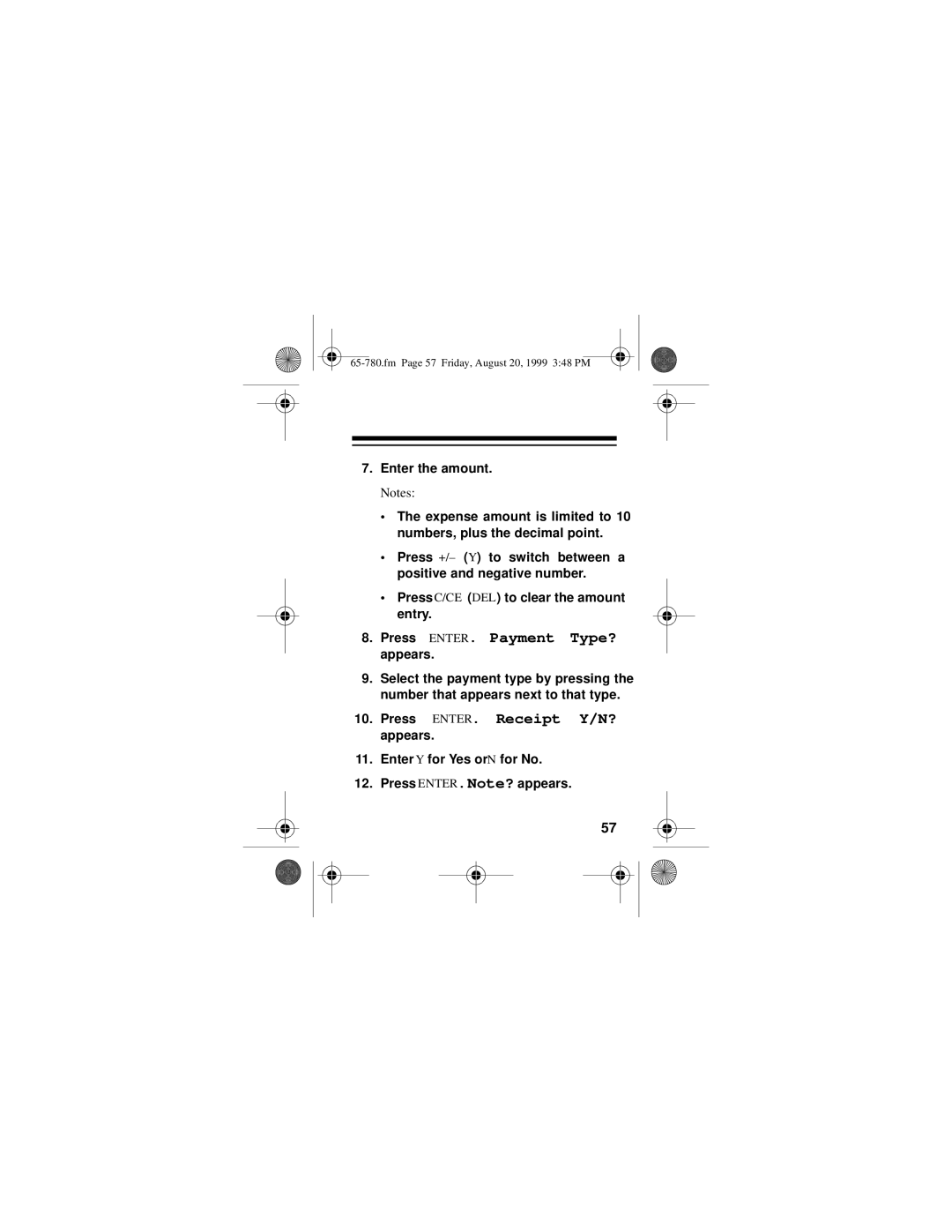 Samsung 256K owner manual Fm Page 57 Friday, August 20, 1999 348 PM 