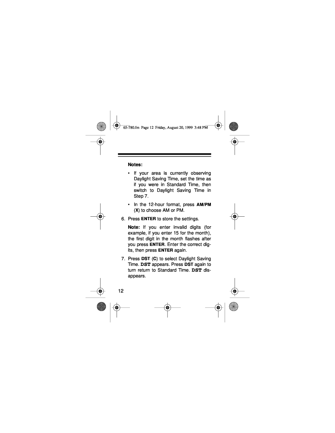 Samsung 256K owner manual In the 12-hour format, press AM/PM X to choose AM or PM 