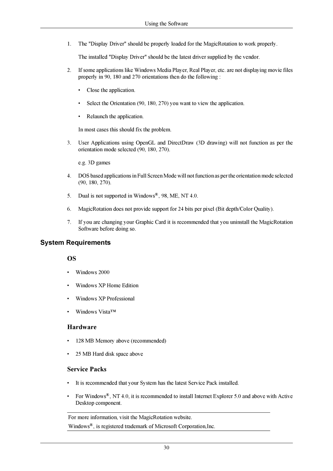 Samsung 2493HM, 2693HM user manual Service Packs 