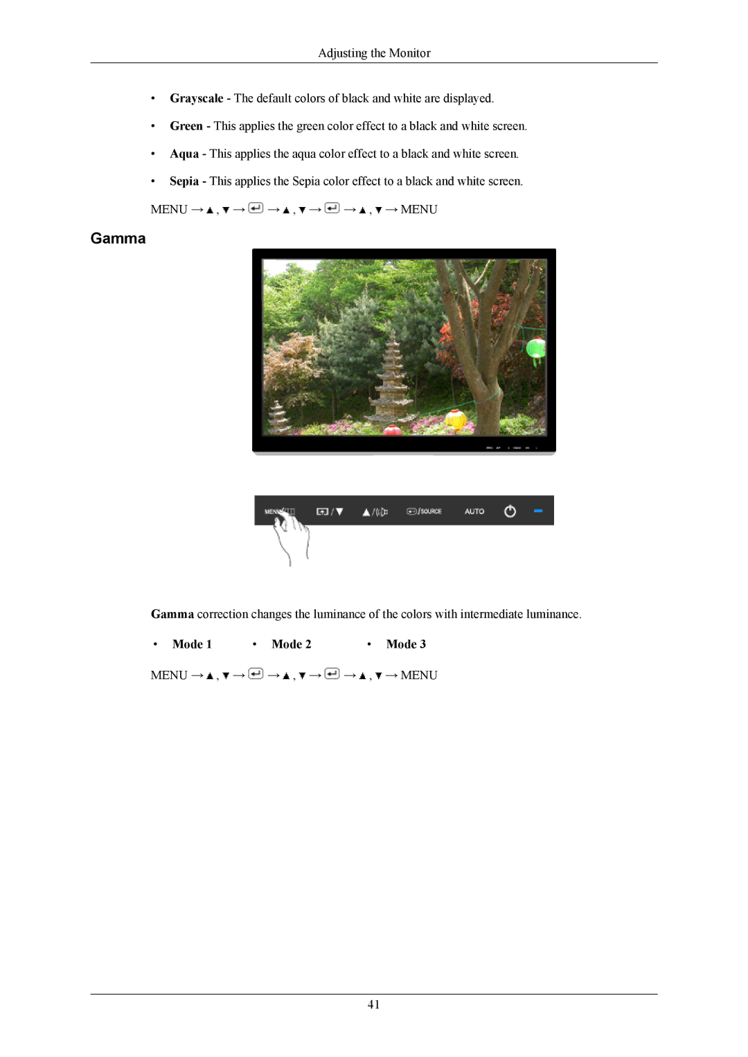 Samsung 2693HM, 2493HM user manual Gamma, Mode 1 Mode 2 Mode 